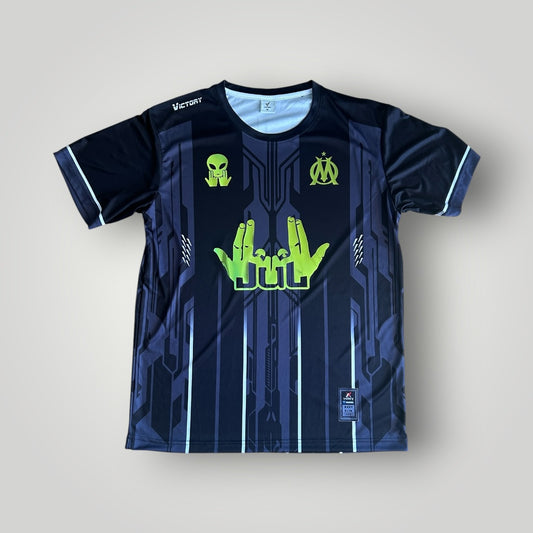 Maillot Jul OM Noir Arc en ciel Reflective - Personnalisable