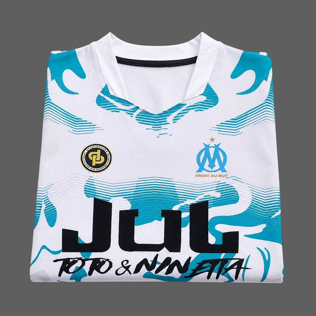 Maillot Jul Fins Blanc / Noir Personnalisable