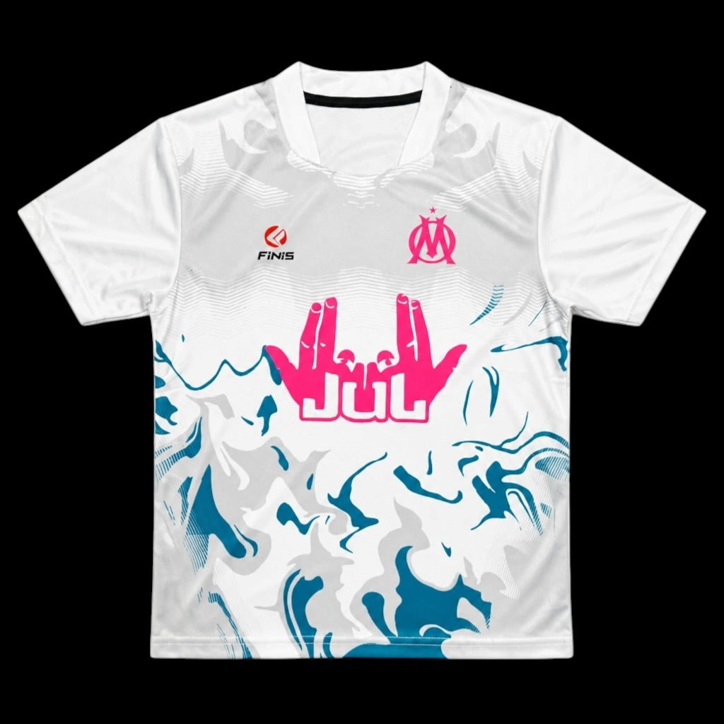 Maillot Enfant Finis Jul White / Pink Personnalisable