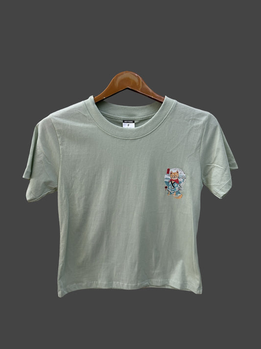 Top T-shirt Samurai Dog Light Green
