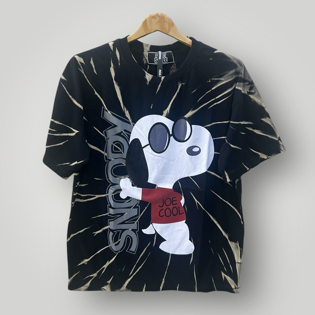 T-shirt Snoopy Acid Wash Black