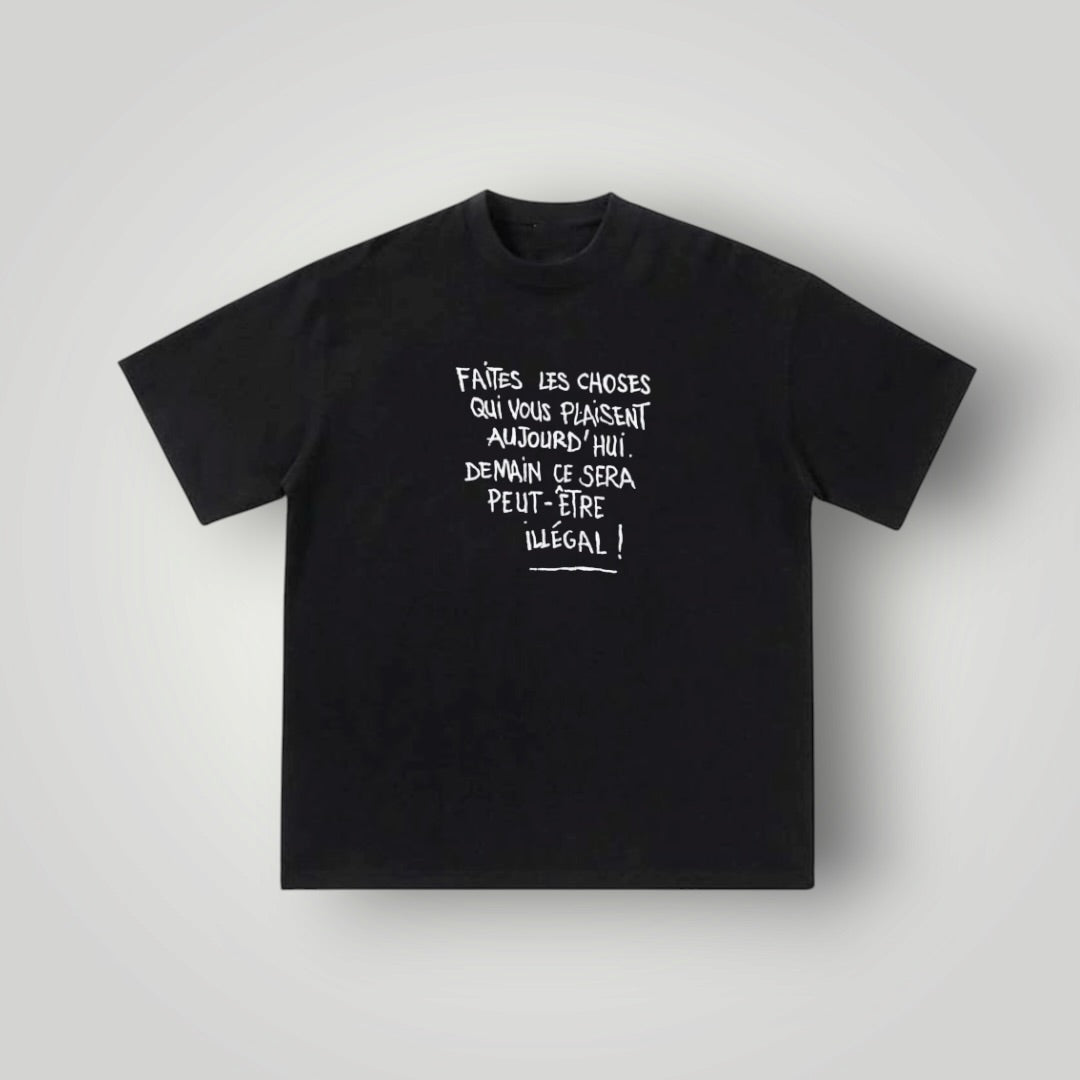 T-shirt Illégal noir