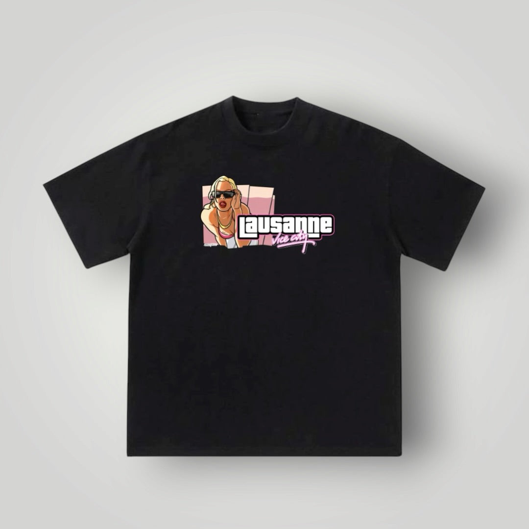T-shirt Lausanne gta noir