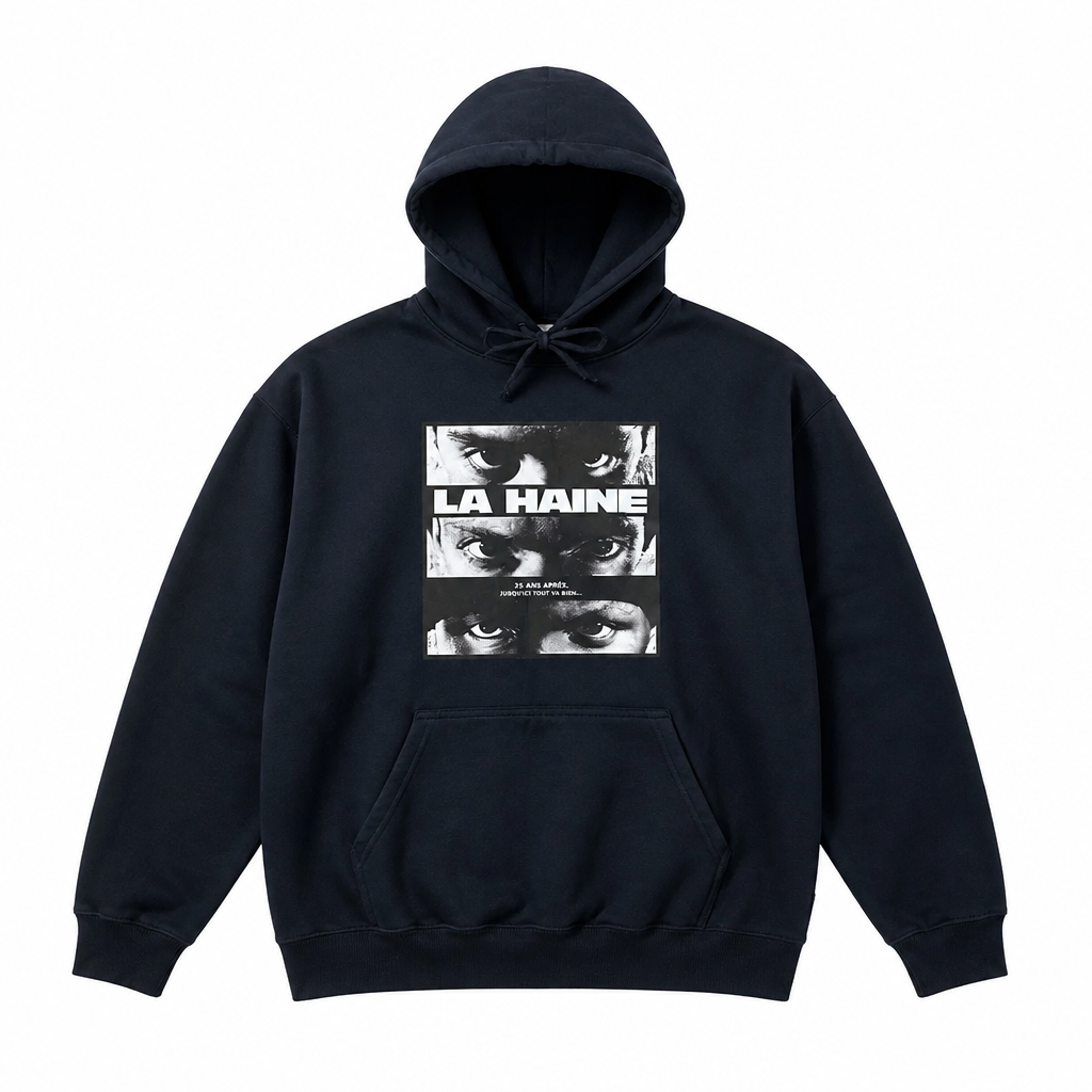 Hoodie La Haine 25 ans. Black