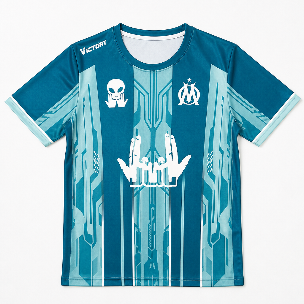 Maillot Victory Jul Blue Jade Personnalisable