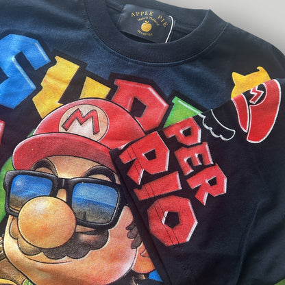 Super mario T-shirt Over print Black