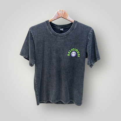 T-shirt Top Japan Acid Wash Black