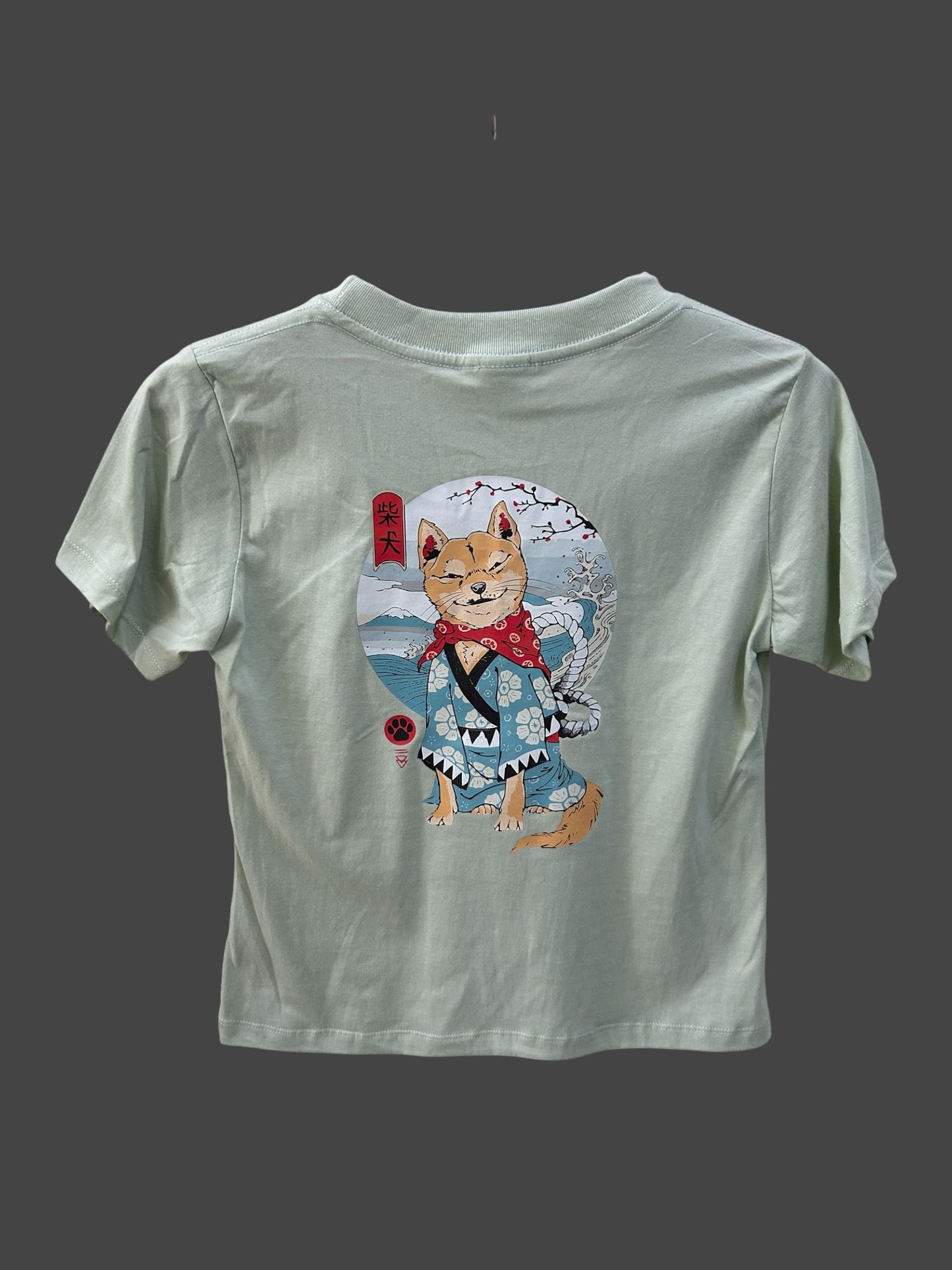 Top T-shirt Samurai Dog Light Green