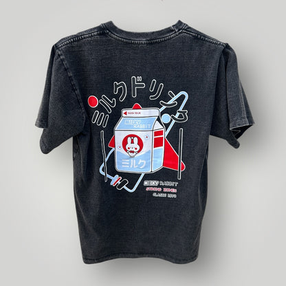 Top T-shirt Molk Japan Acid Wash Black