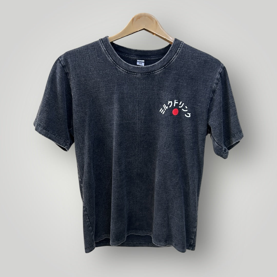 Top T-shirt Molk Japan Acid Wash Black