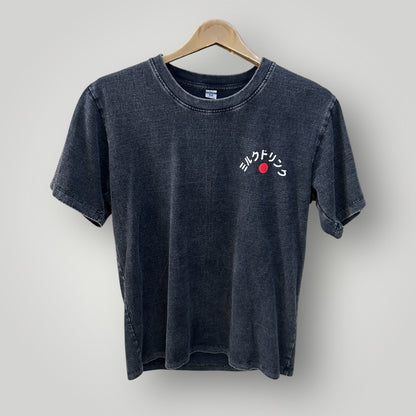 Top T-shirt Molk Japan Acid Wash Black