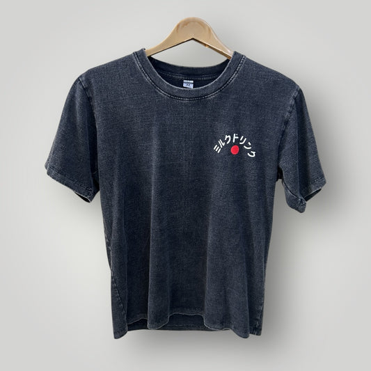 Top T-shirt Molk Japan Acid Wash Black