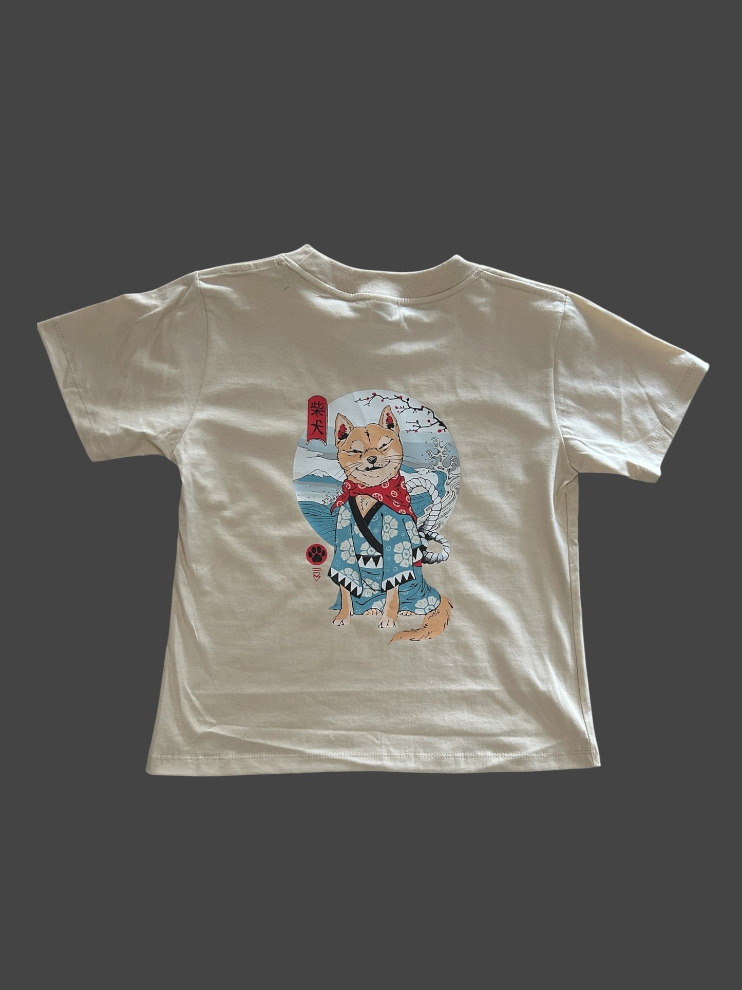 Top T-shirt Samurai Dog Creme