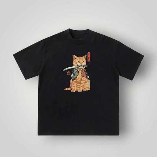 T-Shirt Samurai Cat