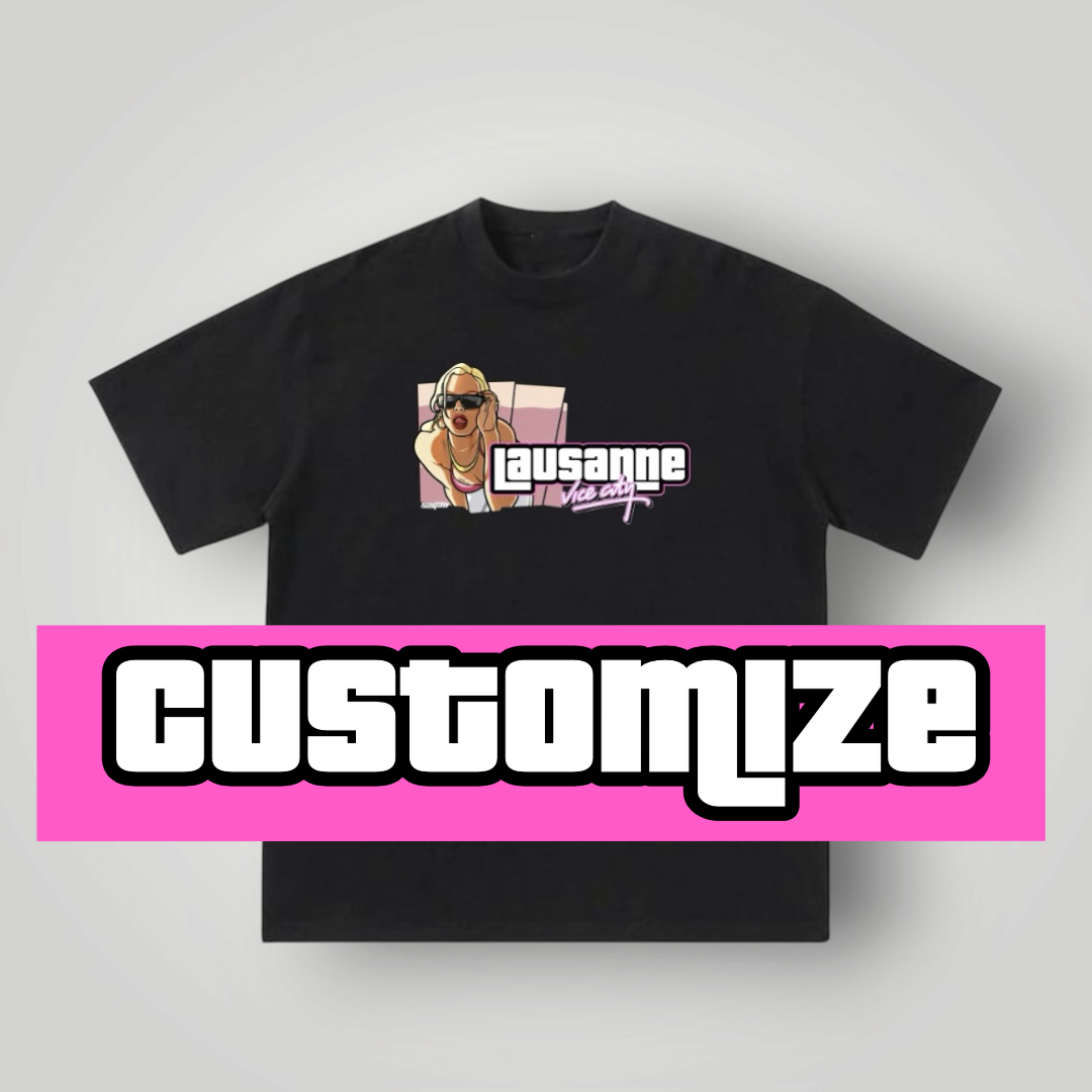 T-shirt GTA noir - Personnalisable