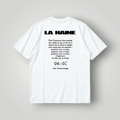 t-shirt la haine  blanc