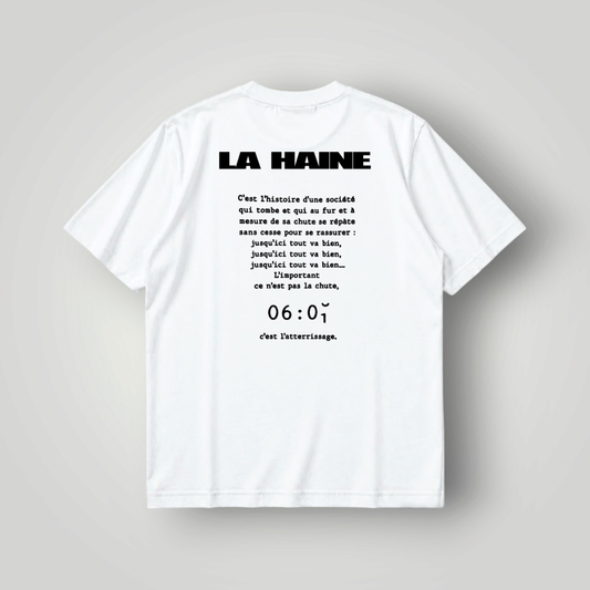 t-shirt la haine  blanc